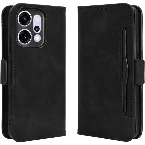 Θήκη πτερύγιο για Oppo Reno 14, Υποδοχή κάρτας, πορτοφόλι, μαύρο