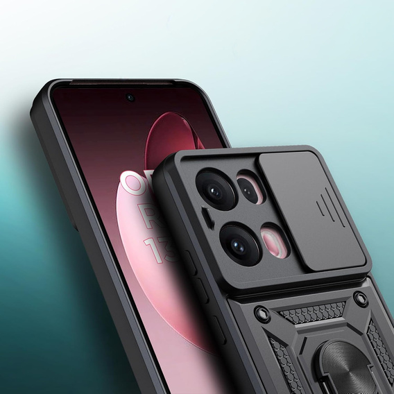 Θήκη για Oppo Reno 13 Pro, CamShield Slide, μαύρη