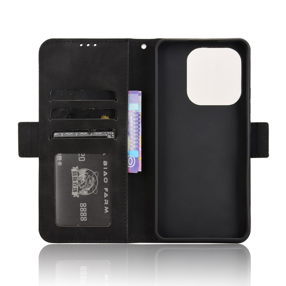 Θήκη με πτερύγιο για Xiaomi Redmi Note 14 4G, Card Slot, μαύρη