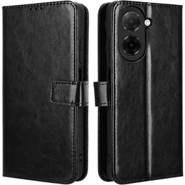 Θήκη με πτερύγιο για Xiaomi Redmi A5, Crazy Horse Wallet, μαύρη