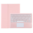 Θήκη + πληκτρολόγιο Samsung Galaxy Tab S9+, Leather Pen Slot TouchPad, ροζ rose gold