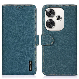 KHAZNEH θήκη RFID για Xiaomi Poco F6, Litchi Texture, πράσινη