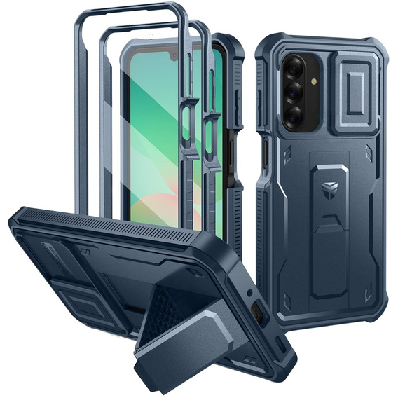 Θωρακισμένη θήκη για Samsung Galaxy A26 5G, Dexnor Full Body (Two Frames), μπλε