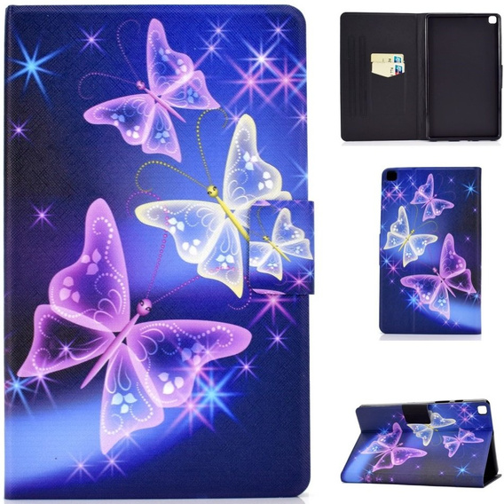 Θήκη για Samsung Galaxy Tab A7 10.4 2020 T500 T505, butterflies, μωβ