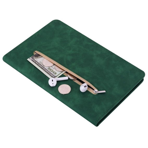 Θήκη για Lenovo Tab P11 Gen 2, Wallet Pen Slot, πράσινη