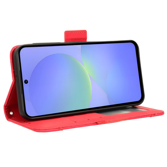 Θήκη με πτερύγιο για Samsung Galaxy A36, Card Slot, κόκκινη