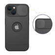 Θήκη ERBORD MagSafe Cam Slider, μαύρη + γυαλί για την οθόνη για iPhone 13 / iPhone 14