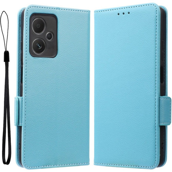 Θήκη με πτερύγιο για Xiaomi Redmi Note 12 5G / POCO X5 5G, Wallet Litchi Magnet, μπλε