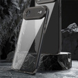 Θήκη σιλικόνης για iPhone Air, με σκληρή πλάτη, μαύρο καπνιστό χρώμα