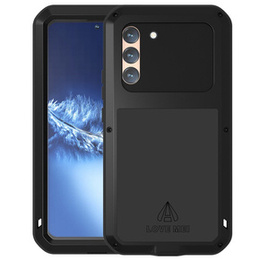 Love Mei Θήκη για Samsung Galaxy S22+ Plus, armored with glass, μαύρη