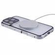 Μαγνητική θήκη MagSafe Dual Glass για iPhone 16 Pro Max, ασημένια