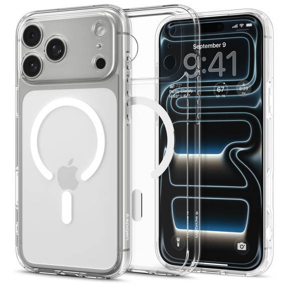 Θήκη Spigen Ultra Hybrid MagSafe για iPhone 17 Pro, Διαφανές / Λευκό