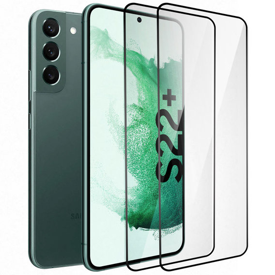 2x Μετριασμένο γυαλί για Samsung Galaxy S22, ERBORD 3D πλήρης οθόνη