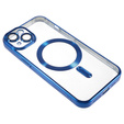 Θήκη για iPhone 14, Electro MagSafe, μπλε + Γυαλί για την οθόνη