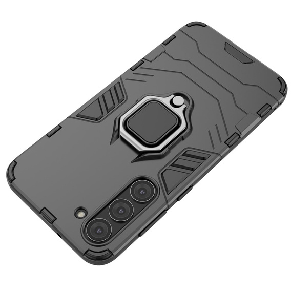 Θήκη για Samsung Galaxy S23, Kickstand Ring, μαύρη