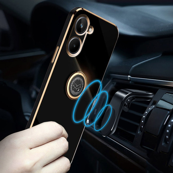 Θήκη για Realme 10 4G, Electro Ring, μαύρη