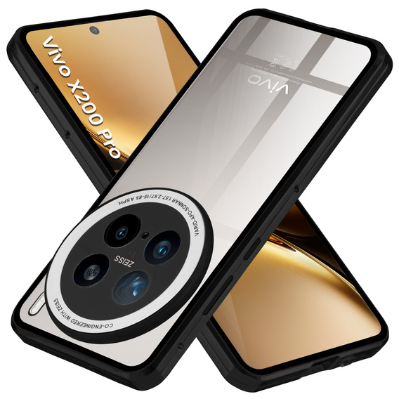 θήκη για το Vivo X200 Pro 5G, Magnetic Dual Glass, μαύρη