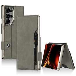 Θήκη με πτυσσόμενο καπάκι GKK Card Slot Wallet για Samsung Galaxy S26 Ultra, γκρι