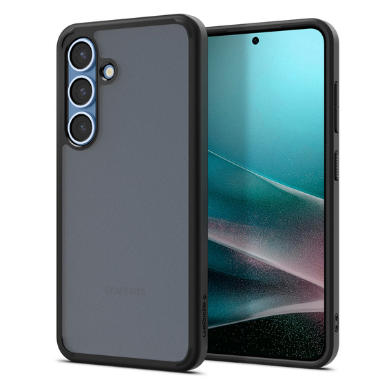 θήκη Spigen για Samsung Galaxy S25, Ultra Hybrid, μαύρο / ματ + μετριασμένο γυαλί 9H