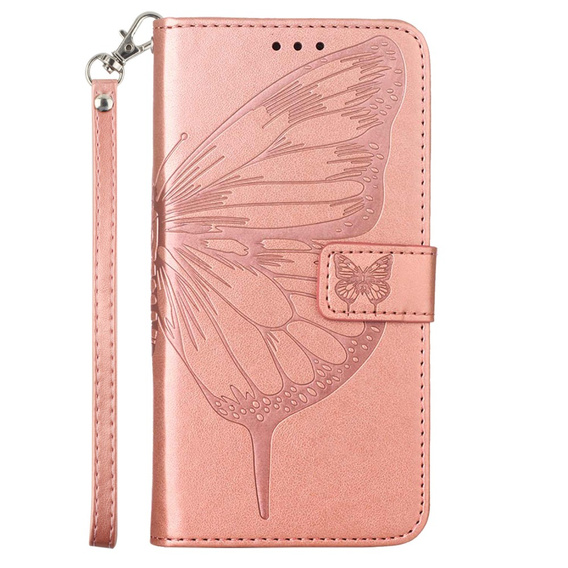 Θήκη με πτερύγιο για Samsung Galaxy Z Fold6 5G, Butterfly, ροζ rose gold