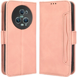 Θήκη με πτερύγιο για Honor Magic 5 Pro 5G, Card Slot, ροζ