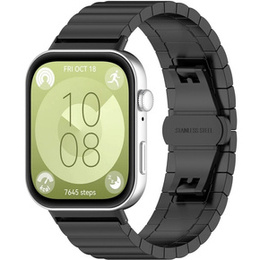 Ατσάλινο βραχιόλι για Huawei Watch Fit 4 / 4 Pro / 3, Μαύρο