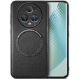 Θήκη για Honor Magic 5 Pro, Leather Hybrid MagSafe, μαύρη