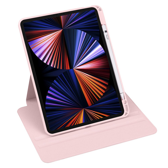 Θήκη για iPad Pro 11" 2022/2021/2020 (4/3/2 gen.), με υποδοχή γραφίδας, περιστρεφόμενη κατά 360°, ροζ