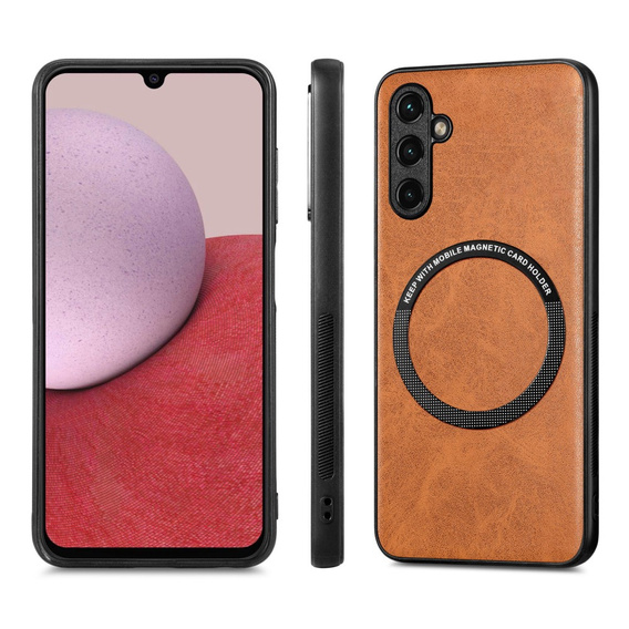 Θήκη για Samsung Galaxy A14 5G, Leather Hybrid MagSafe, καφέ