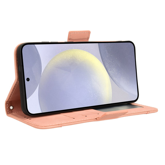 Θήκη με πτερύγιο για Samsung Galaxy S25 FE, Card Slot, ροζ