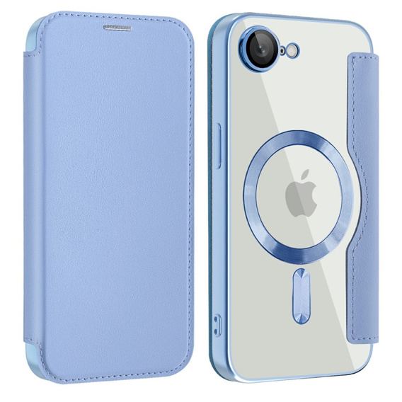 Θήκη με πτερύγιο για iPhone 16E, RFID Wallet MagSafe CamShield, μπλε