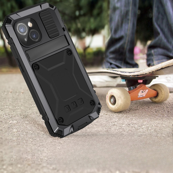 Θήκη για iPhone 15, R-JUST, θωρακισμένη, μαύρη