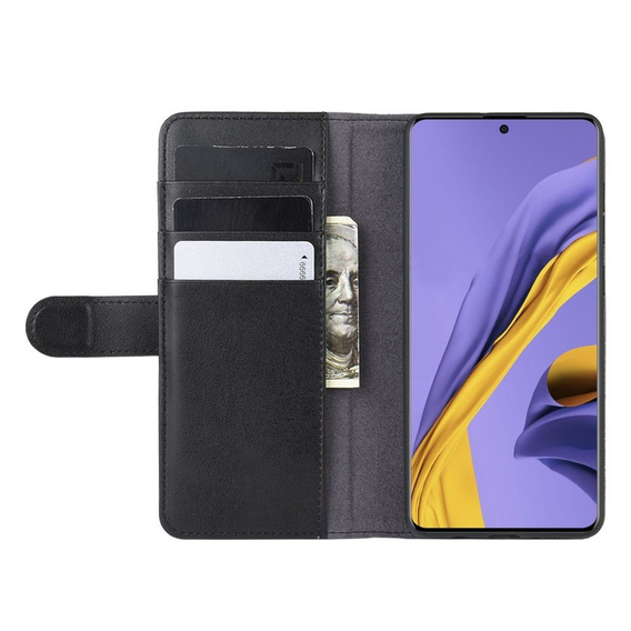 Θήκη με πτερύγιο για Samsung Galaxy A51, Leather Flexi Book, μαύρη