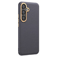 Δερμάτινη θήκη για Samsung Galaxy S25, leather hybrid, γκρι