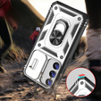 Θήκη για Samsung Galaxy S23, CamShield Slide, CamShield Slide, λευκό / μαύρο