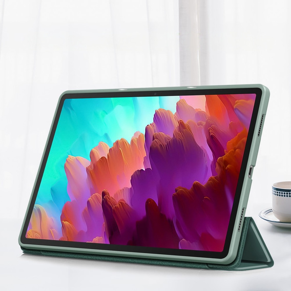 Θήκη για Lenovo Tab P12, Smartcase με χώρο για γραφίδα, πράσινη