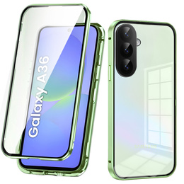 θήκη για το Samsung Galaxy A36, Magnetic Dual Glass, πράσινη