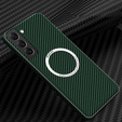 Θήκη για Samsung Galaxy S21, Magsafe Slim Carbon, πράσινη