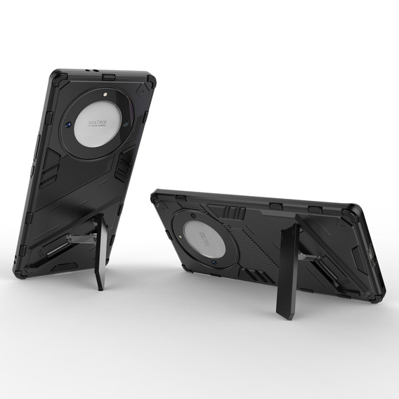 Θήκη για Honor Magic 5 Lite, Military kickstand, μαύρη