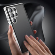 Θήκη για Samsung Galaxy S24 Ultra, Privacy Dual Glass, ασημί