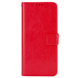 Θήκη με πτερύγιο για Xiaomi Redmi A1 4G / A2 4G, Crazy Horse Wallet, κόκκινη