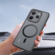 Θήκη για Xiaomi Redmi Note 14 4G, για MagSafe, ERBORD Μatt Case, μαύρη + Γυαλί οθόνης
