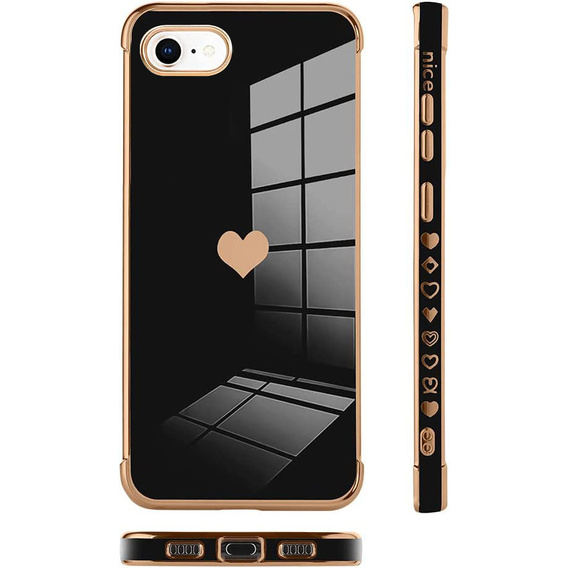 Θήκη για iPhone 7/8/SE 2020/SE 2022, Electro heart, μαύρη