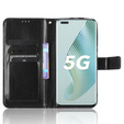 Θήκη με πτερύγιο για Honor Magic 5 Pro, Crazy Horse Wallet, μαύρη