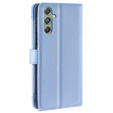 Θήκη με πτερύγιο για Samsung Galaxy M34, Wallet Zipper Pocket, μπλε