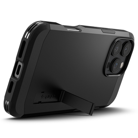 θήκη Spigen για iPhone 16 Pro Max, Tough Armor Mag Mag MagSafe, μαύρη + μετριασμένο γυαλί 9H