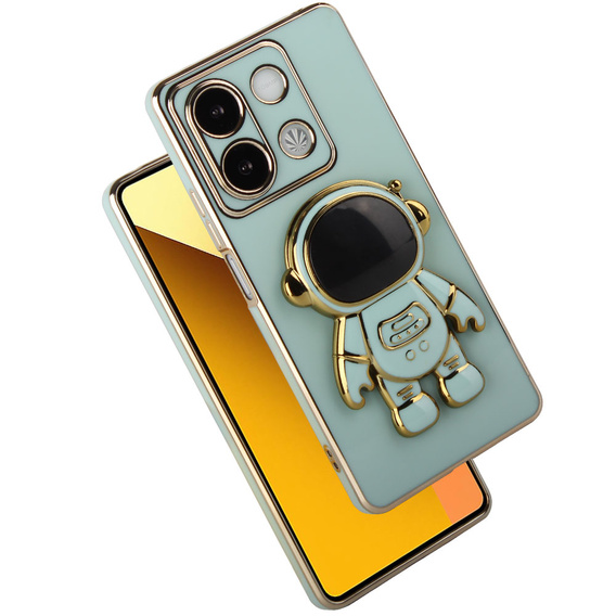 θήκη για το Xiaomi Redmi Note 13 5G, Astronaut, πράσινη + μετριασμένο γυαλί 9H