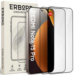 2x Γυαλί ERBORD 3D για Xiaomi Redmi Note 15 Pro 4G