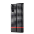 Θήκη με πτερύγιο για Samsung Galaxy A55, Carbon LC.IMEEKE, μαύρη