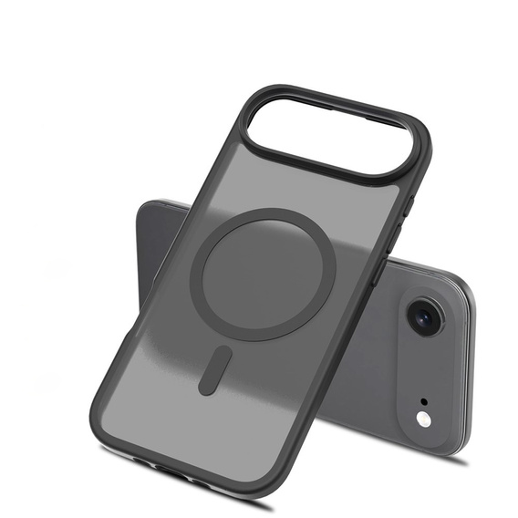 Ματ θήκη για iPhone Air, για MagSafe, ημιδιαφανές μαύρο